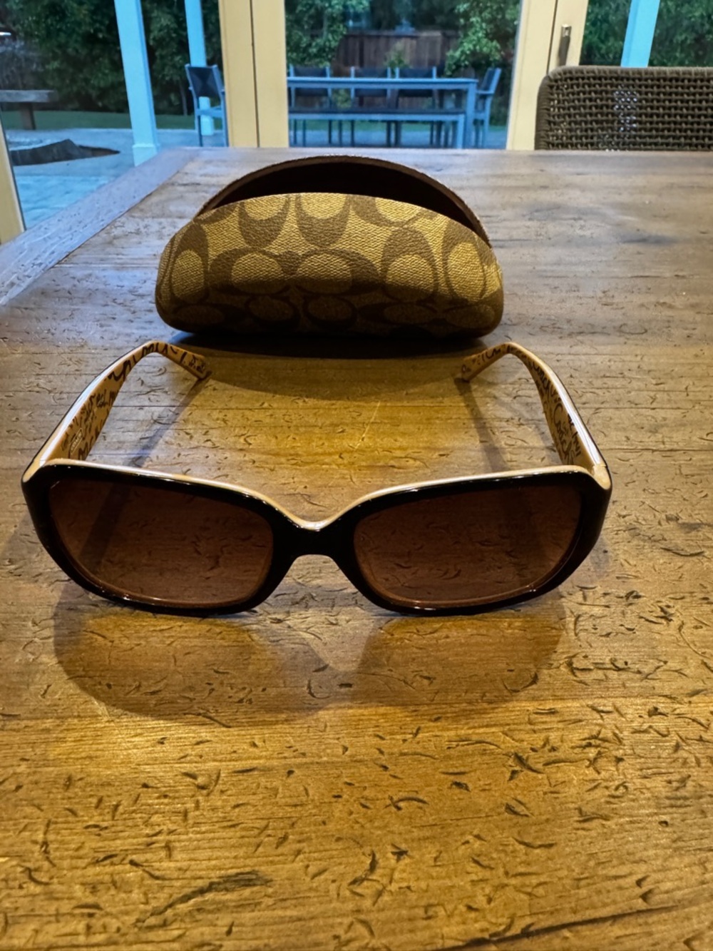 Coach Women's Brown Gradient Lens Sunglasses with Signature Case